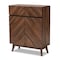 Baxton Studio Hartman Mid-Century Walnut Brown Finished Wood Shoe Cabinet 193-11718-ZORO - alternate 5